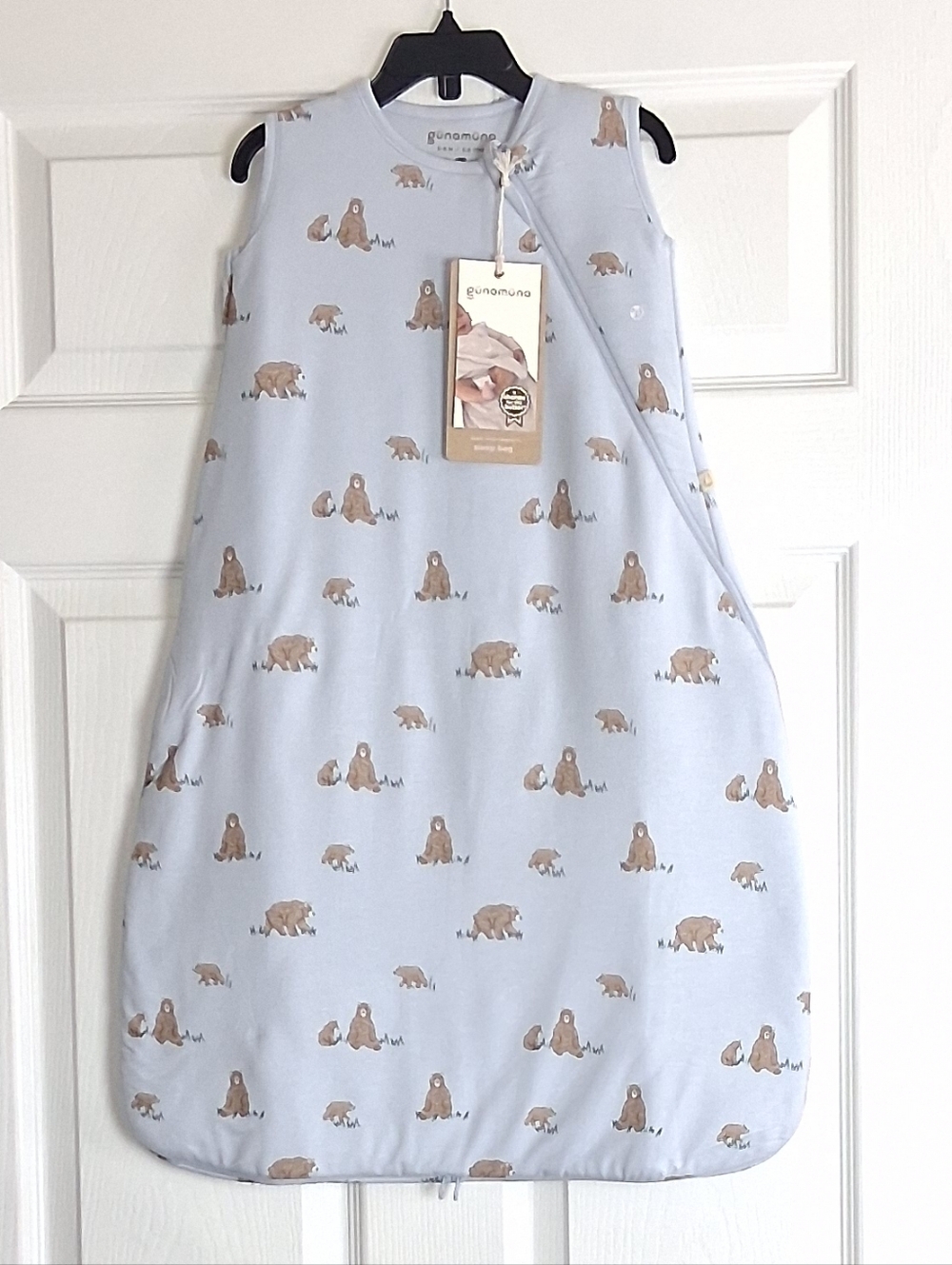 Gunamuna Light Blue Bears Sleep Sack